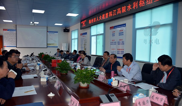 市人大常委会副主任蓝伟东率队视察高陂水利枢纽工程建设情况（一）
